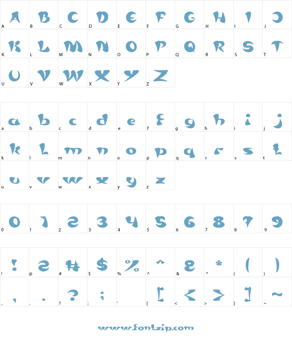 ASIA PACIFIC Font Character